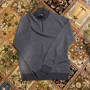 Men’s merino wool quarter zip sweater